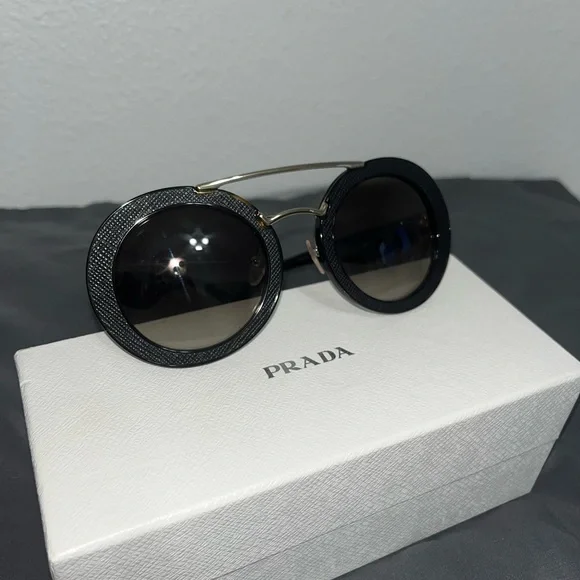 Prada | Accessories | Prada Elegant Black Sunglasses | Poshmark display picture 1